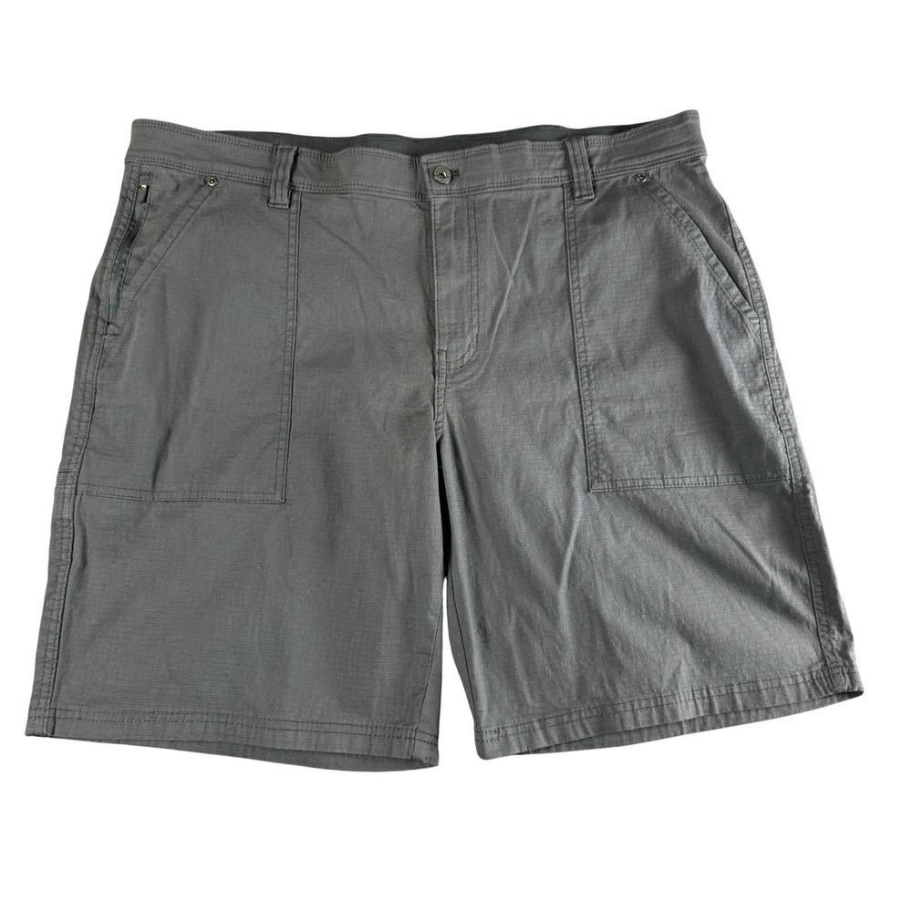 Weatherproof Vintage Mens 40 Hiking Shorts Gray Ripstop Stretch Cell Phone Pocke